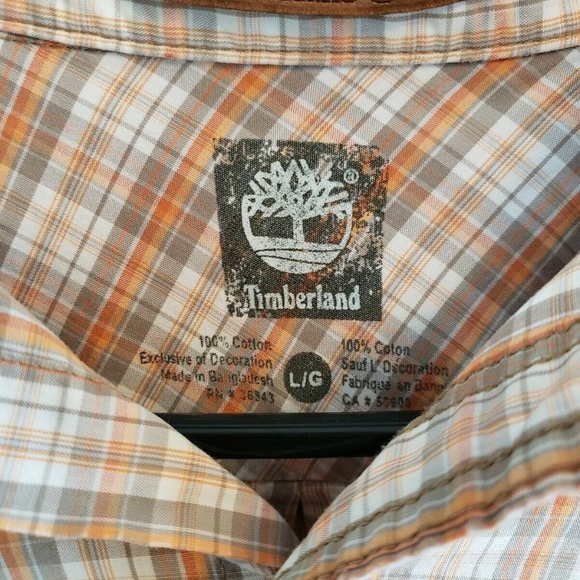 Timberland Men's L Button Down Shirt Long Sleeve - Picture 3 of 5